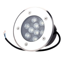 Stainless Steel Round Recessed Underground LED Pave Light Inground Lamp 9W Outdoor (Warm White, Cool White, Red, Green, Blue, Yellow, RGB Color)